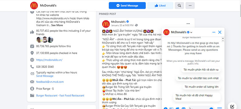 Chiến lược Marketing 4P cho Fanpage McDonald